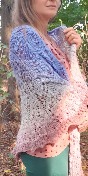 Wełniana chusta z merynosa