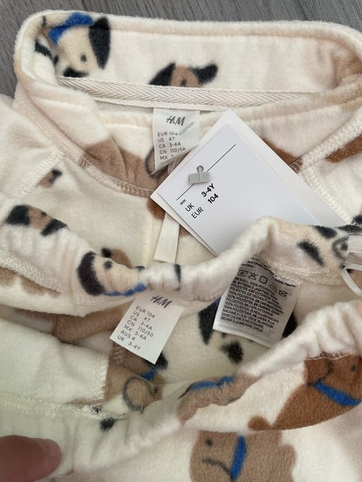 Детский костюм h&m флис 3-4 года