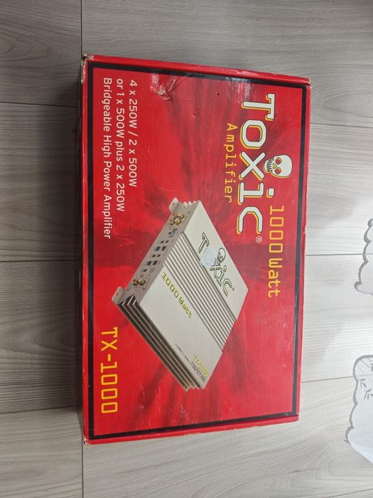 Wzmacniacz samochodowy Toxic TX-1000 1000W – oryginalne pudełko