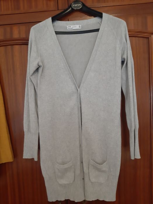 Casaco Zara cinza  em algodão