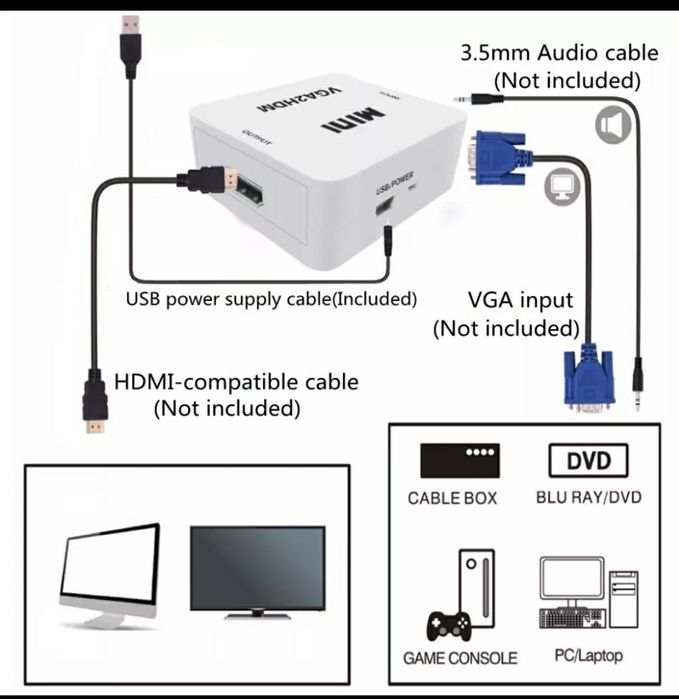 VGA-to-HDMI Converter Box64730212249602121