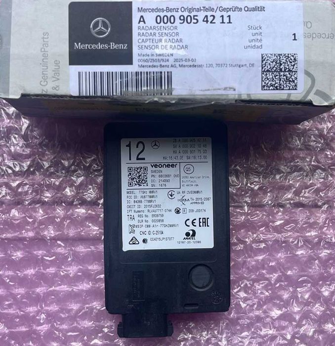 Радарний датчик дистанції Mercedes GLE W167/C167/GLS X167/EW213/CLS C257/AMG-GT X290 A0009054211 Гарантія