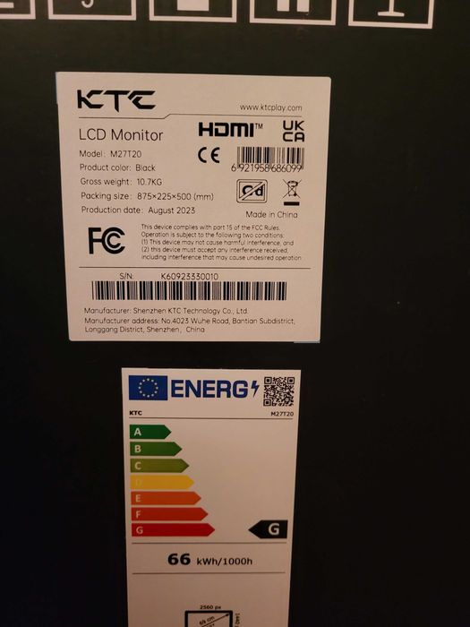 KTC M27T20 Monitor454885955884830725
