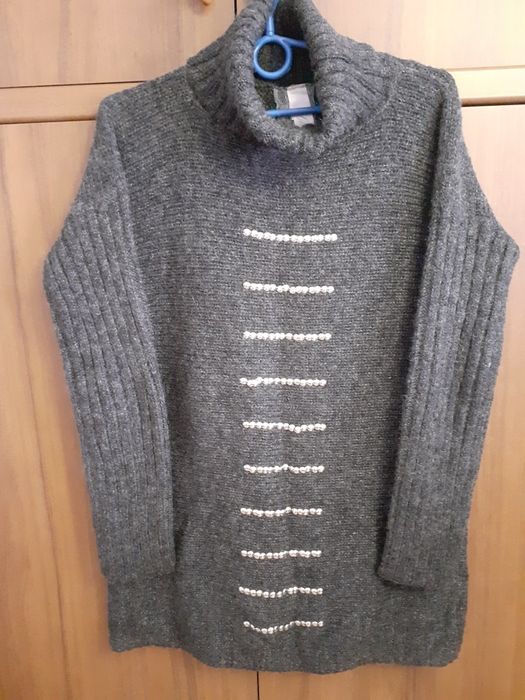 Sweter damski golf z dodatkiem wełny I moheru r M/L