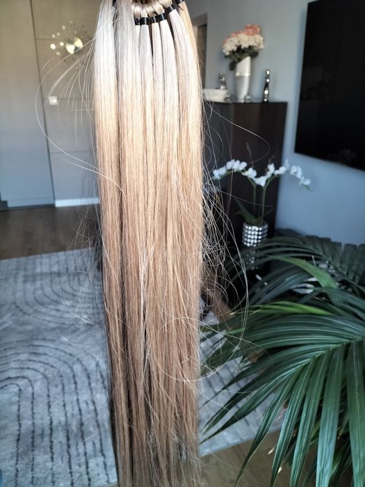 Nowe Włosy  blond z pasemkami doczepiane na gumce