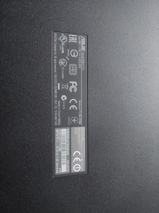 Asus x751l i5 4210u