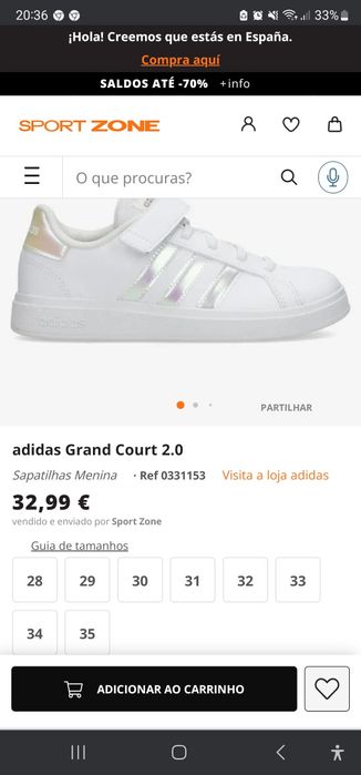 Sapatilhas adidas menina