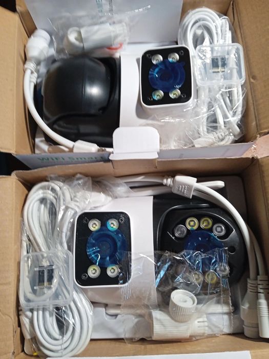 Câmara de vigilância dupla * Rotativa e sem fios * WiFi* 4K * 8MP