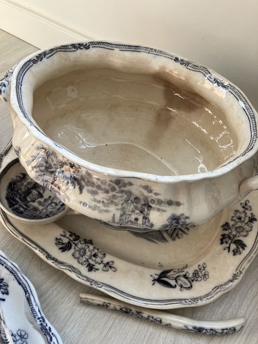 Faiança inglesa c&j shaw cinza