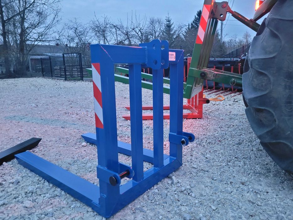 Paleciak na tylni TUZ ciągnika WZMOCNIONY Udźwig 1000kg Widły do palet