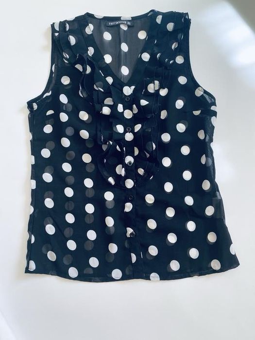 Костюм комплект білі шорти і блузка в горох xs набір