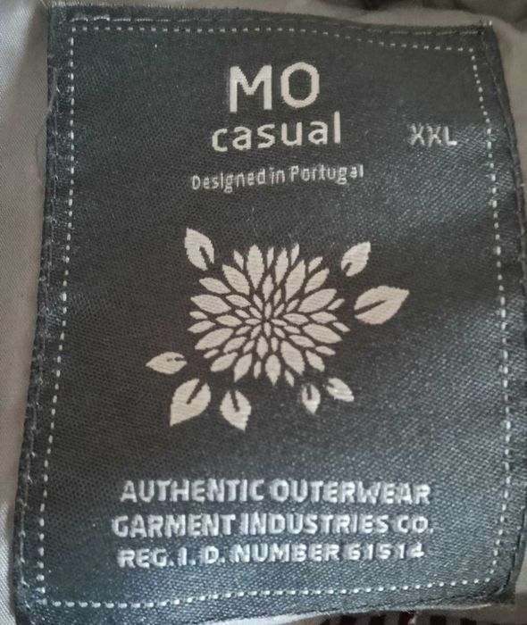 Sobretudo Acolchoado MO Casual Cinzento/Beige c/ Capuz Removível e Cinto – Tam. XXL