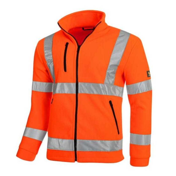 POLAR Bluza Polarowa Robocza Wzmocniona Pomarańczowa HV r. M