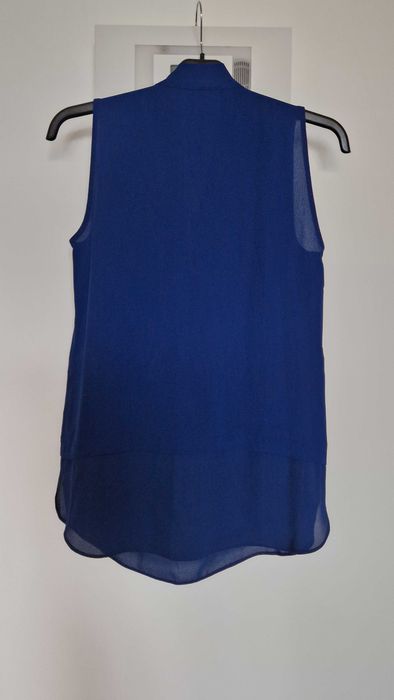 Blusa de alças com laço frontal, azul escuro, Primark, tamanho 34