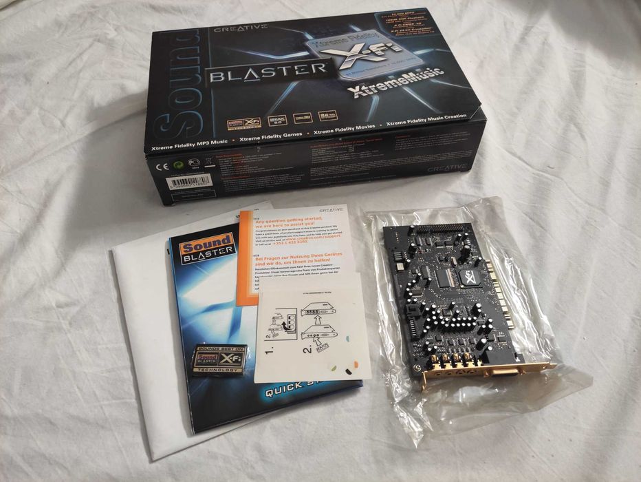 Placa Som Creative Sound Blaster X-Fi XtremeMusic - como nova na caixa
