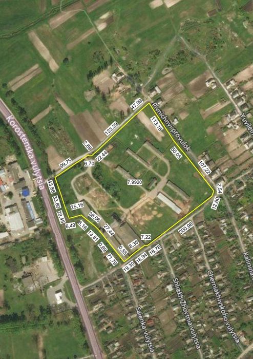 Продаж комплексу ферми 6600м2. 20хв від Житомира. 8га.