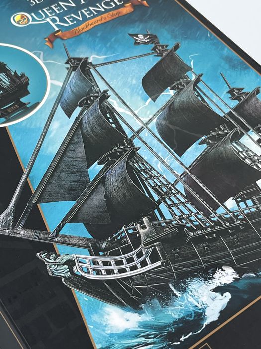 ВЕЛИКИЙ 3D-пазл Корабель "Помста Королеви Анни". 46 см! Без клею