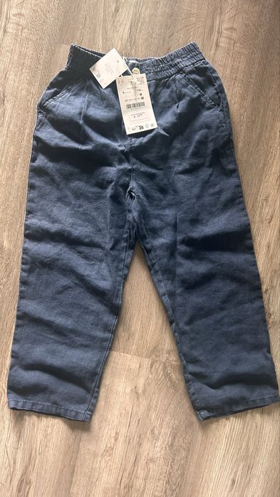 Лляні дитячі брюки Zara 116см