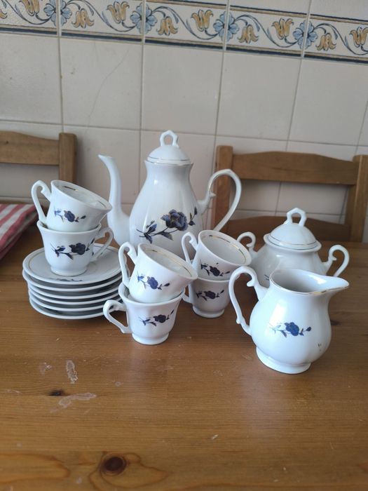 Serviço de café vintage