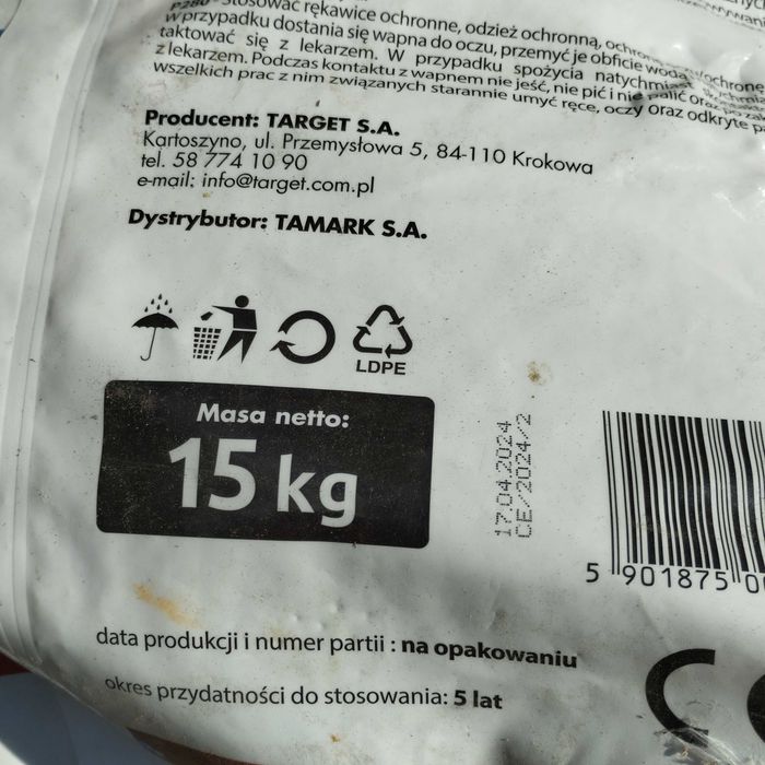 Nawóz wapniowo-magnezowy 15kg