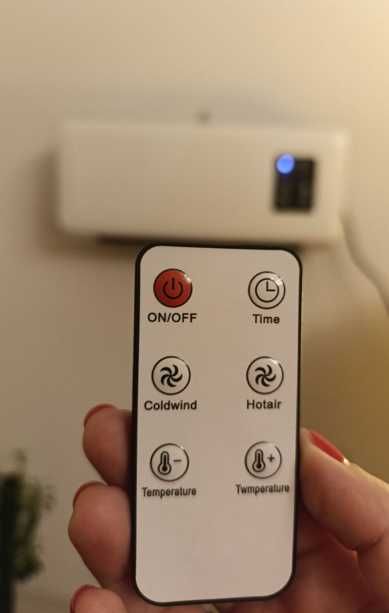 обігрівач настінний з пультом вентилятор дуйка тепло кондиціонер сушка