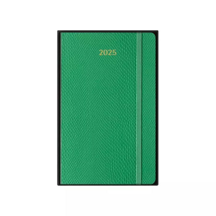 Kalendarz 2025 12M Moleskine L tygodniowy skóra węża zielony 13x21