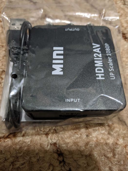 Адаптер HDMI -> RCA (тюльпан)  сигналу від приставки до ТВ