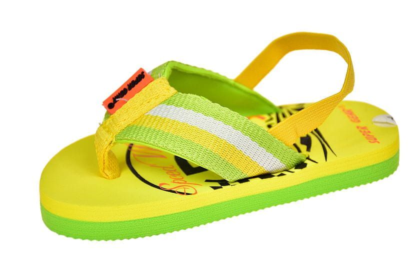 Japonki dziecięce klapki z gumką na piętę A9666 ye rozm 25