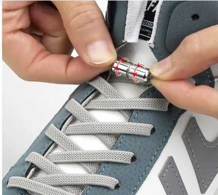 Шнурки эластичные для обуви с винтовым фиксатором без завязок( пара)