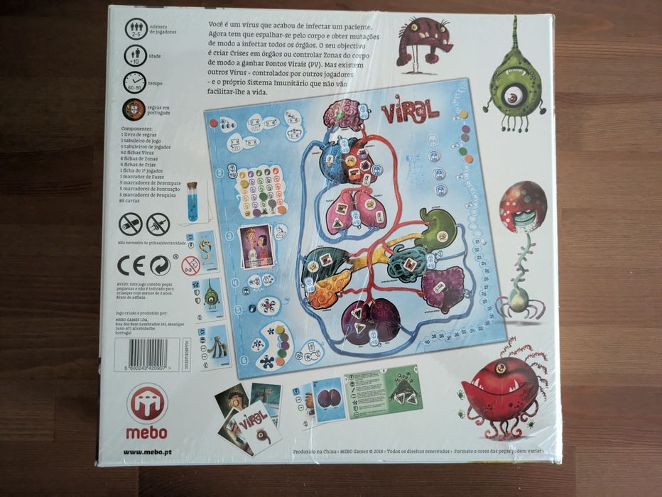 NOVO e SELADO - Jogo de Tabuleiro Viral