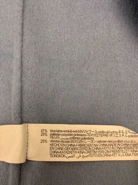 пальто голубий колір zara з вовною