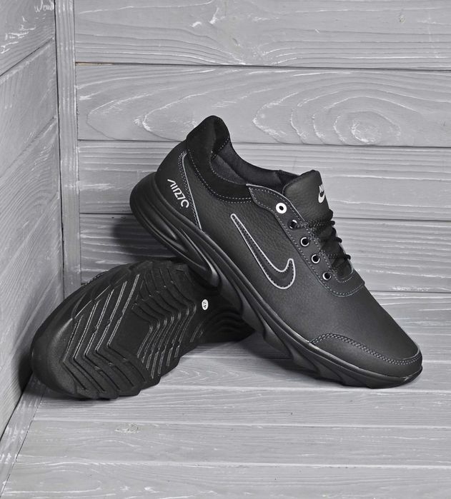 46-50рр! Мужские кожаные черные коричневые кроссовки больших размеров!