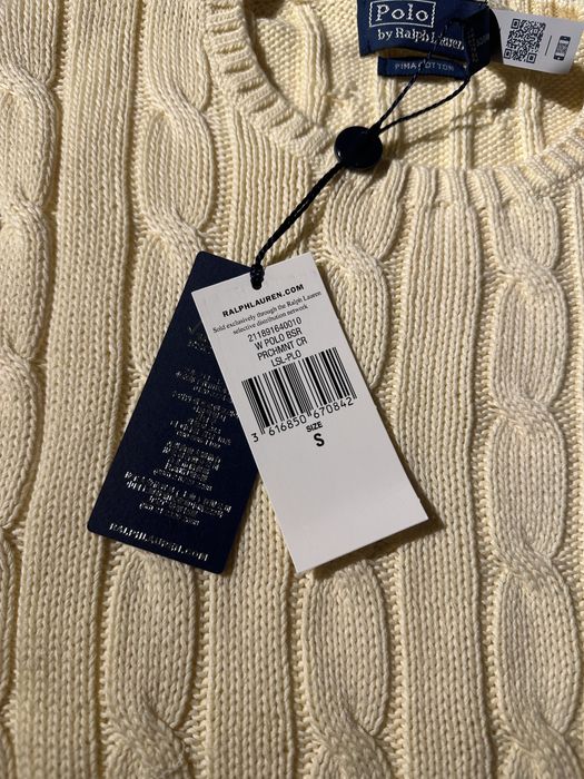 Polo Ralph Lauren - Camisola de malha bege (Pima Cotton)