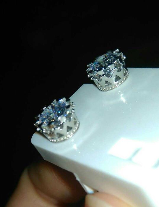 Серьги гвоздики корона