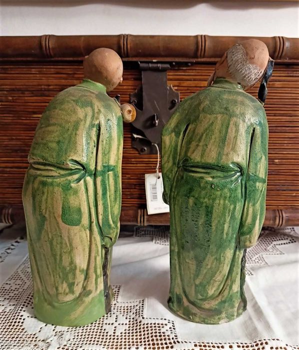 Par Figuras Chinesas Terracota