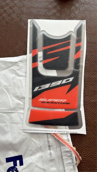 Protecao deposito autocolante 3d ktm 1390 super adventure