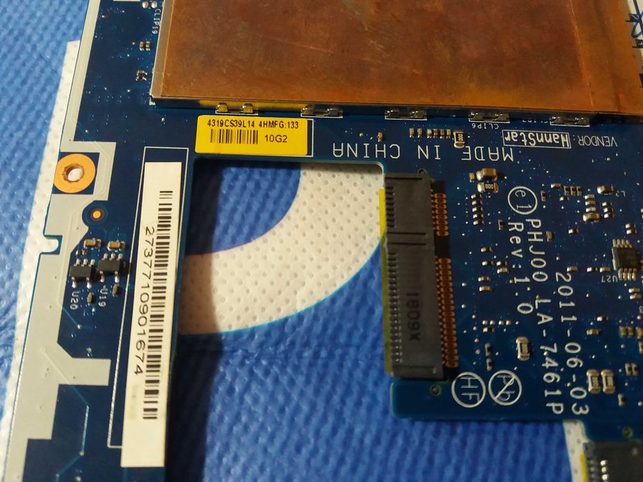 плата Lenovo Tablet 2 64gb, LA-7461P, PHJ00(рабочая/заменить разъёмы)