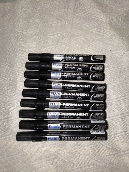 Marcador Permanente Preto Plus Office Novos