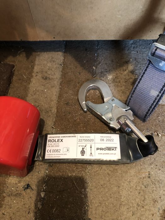 Szelki bezpieczeństwa+rolex+kask