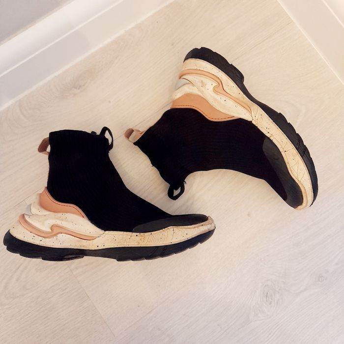 Trzewiki zara 29 botki czarne elastyczne