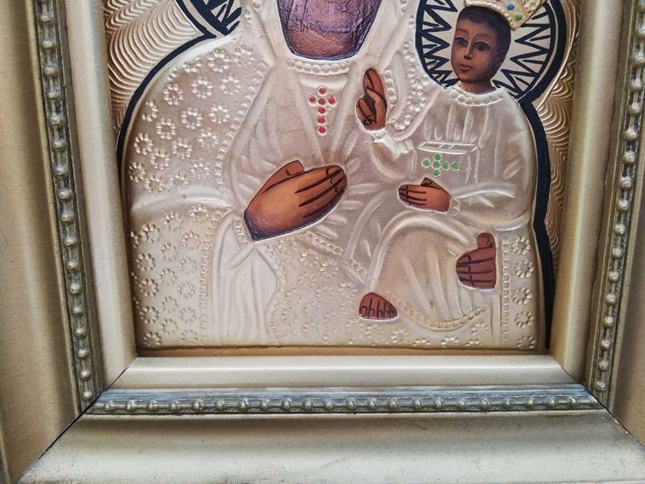 Piękna i oryginalna ikona Matki Boskiej Częstochowskiej