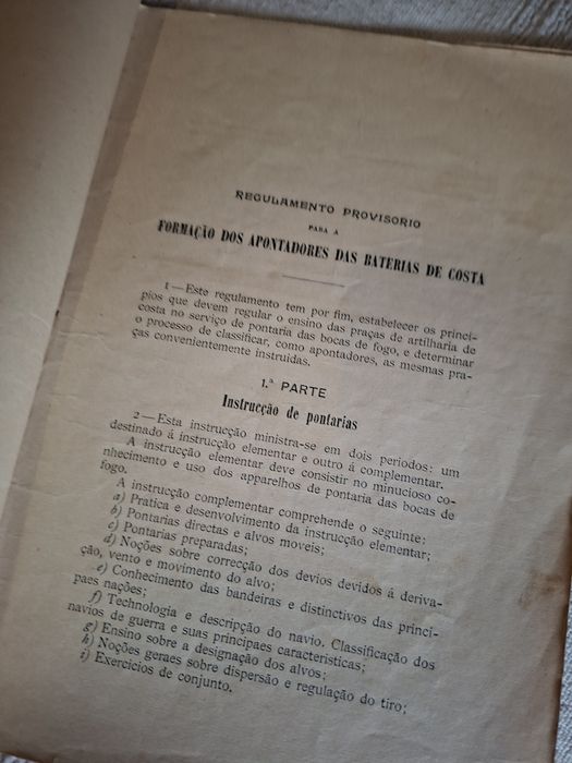 Livro de 1907 do exército português
