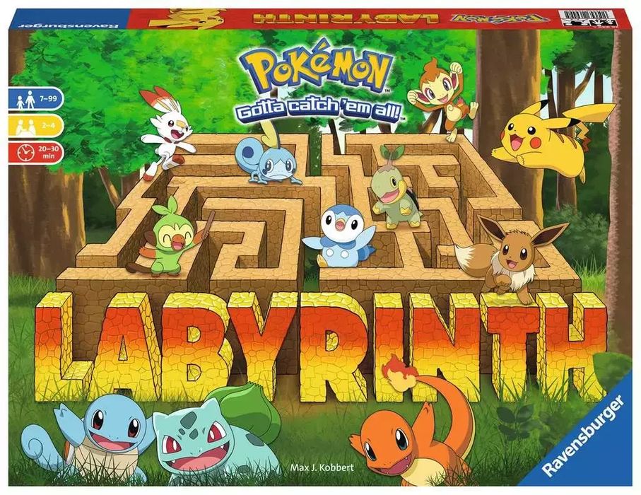 Labyrinth. Pokemon. Ravensburger. Nowy Produkt