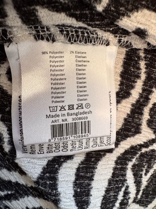 Nowa sukienka L wzór zebra nie wymaga prasowania
