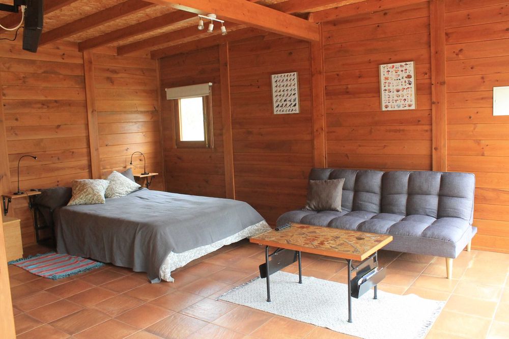 casa de campo em madeira na natureza