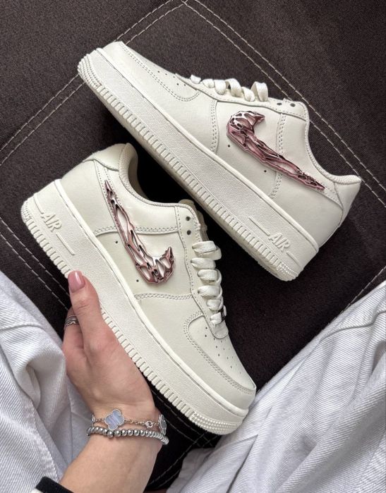 ЖИВІ ФОТО ‼️ Жіночі кросівки Nike Air Force 1 Molten Silver жіночі