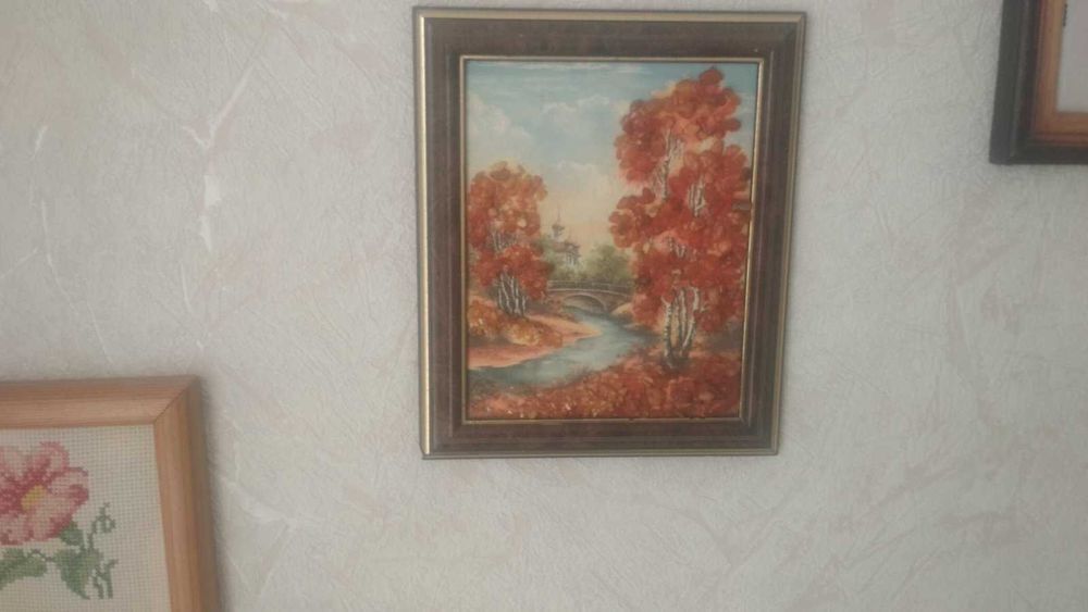 Янтарь, Картина янтарь осень, Картина з Бурштину