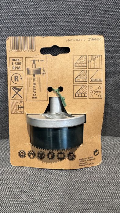 Wolfcraft otwornica 7 brzeszczotów ø25-62 x 18mm