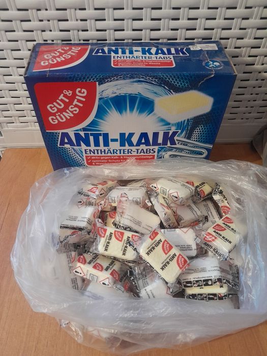 Nowe niemieckie tabletki odkamieniające do pralki  41szt