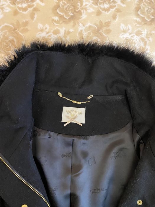 Кашемірове пальто з хутром